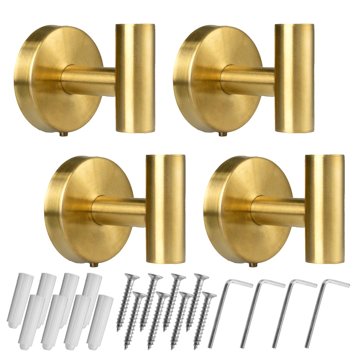 Amazon.co.jp: Anni H型壁掛けフック 4個セット ウォールフック コート